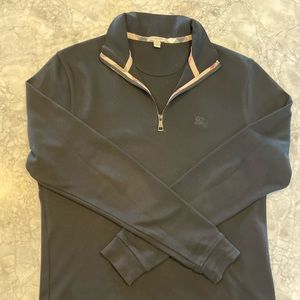 Burberry Black Quarter-Zip Men's Shirt